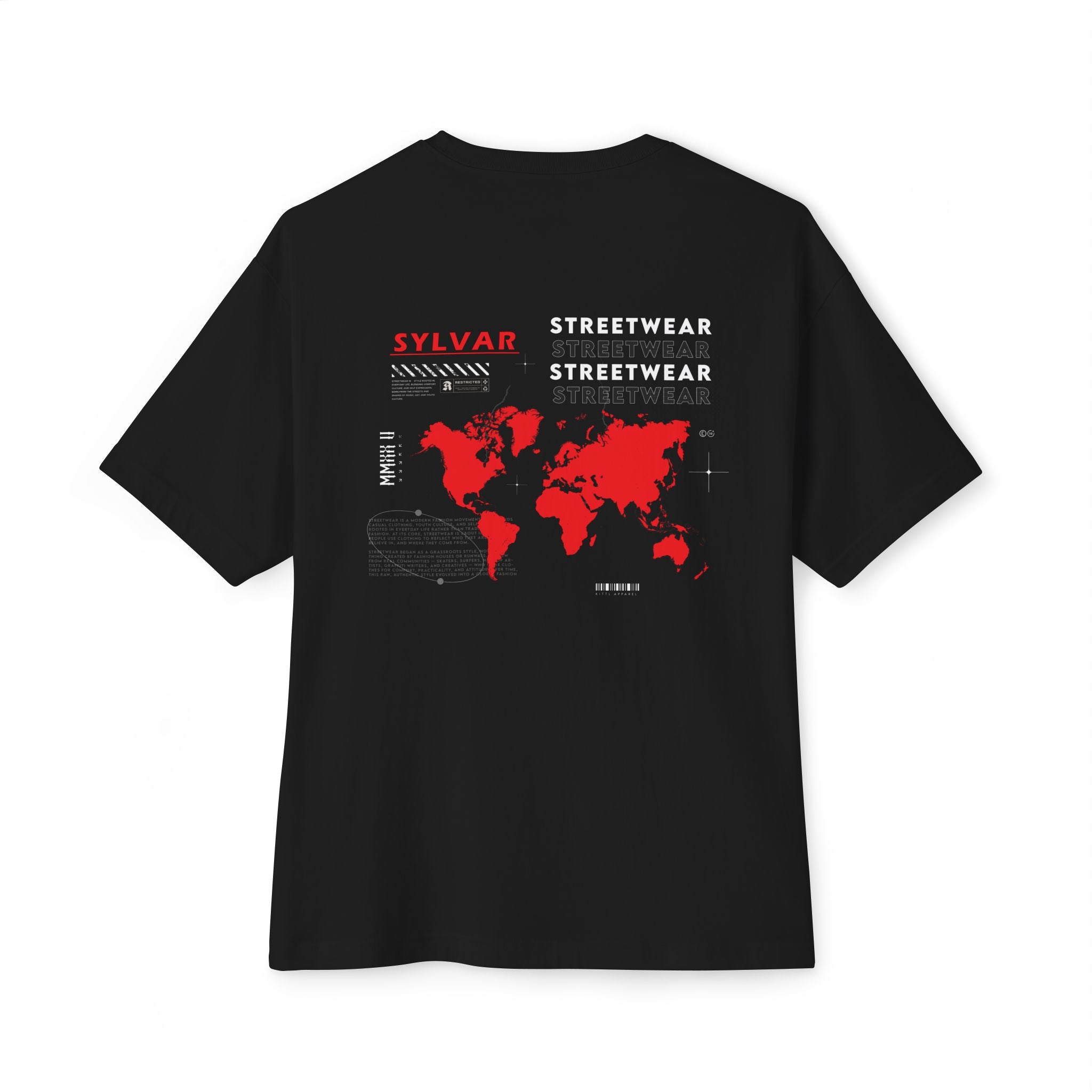 SYLVAR Red World Map Graphic T-Shirt